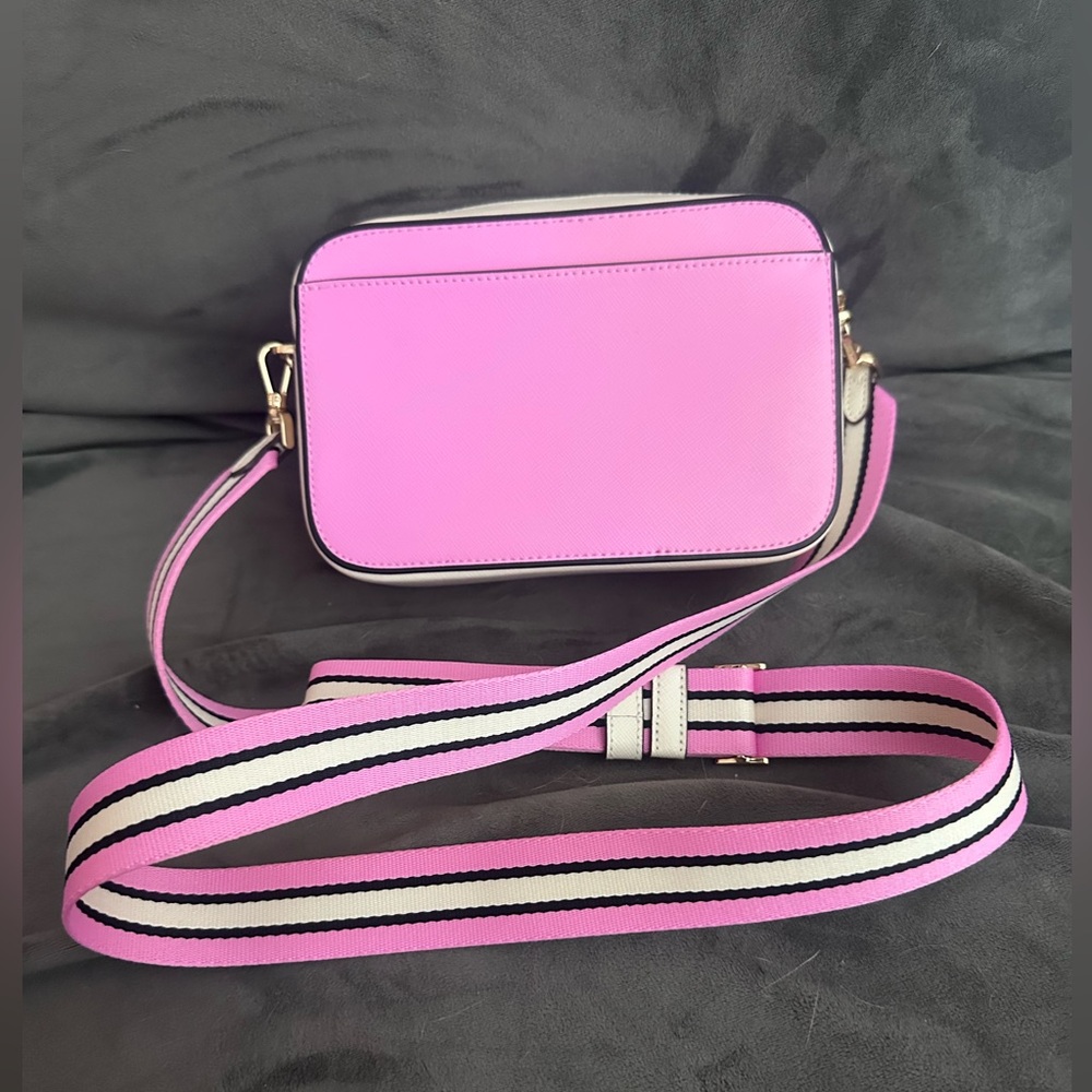 Kate Spade Lavender Crossbody Bag with Striped Strap - Picture 5 of 5